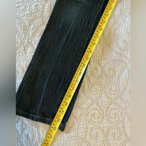 Y2K Mudd Jeans Straight Leg Low Rise Dark Wash women size 9 - Picture 8 of 12
